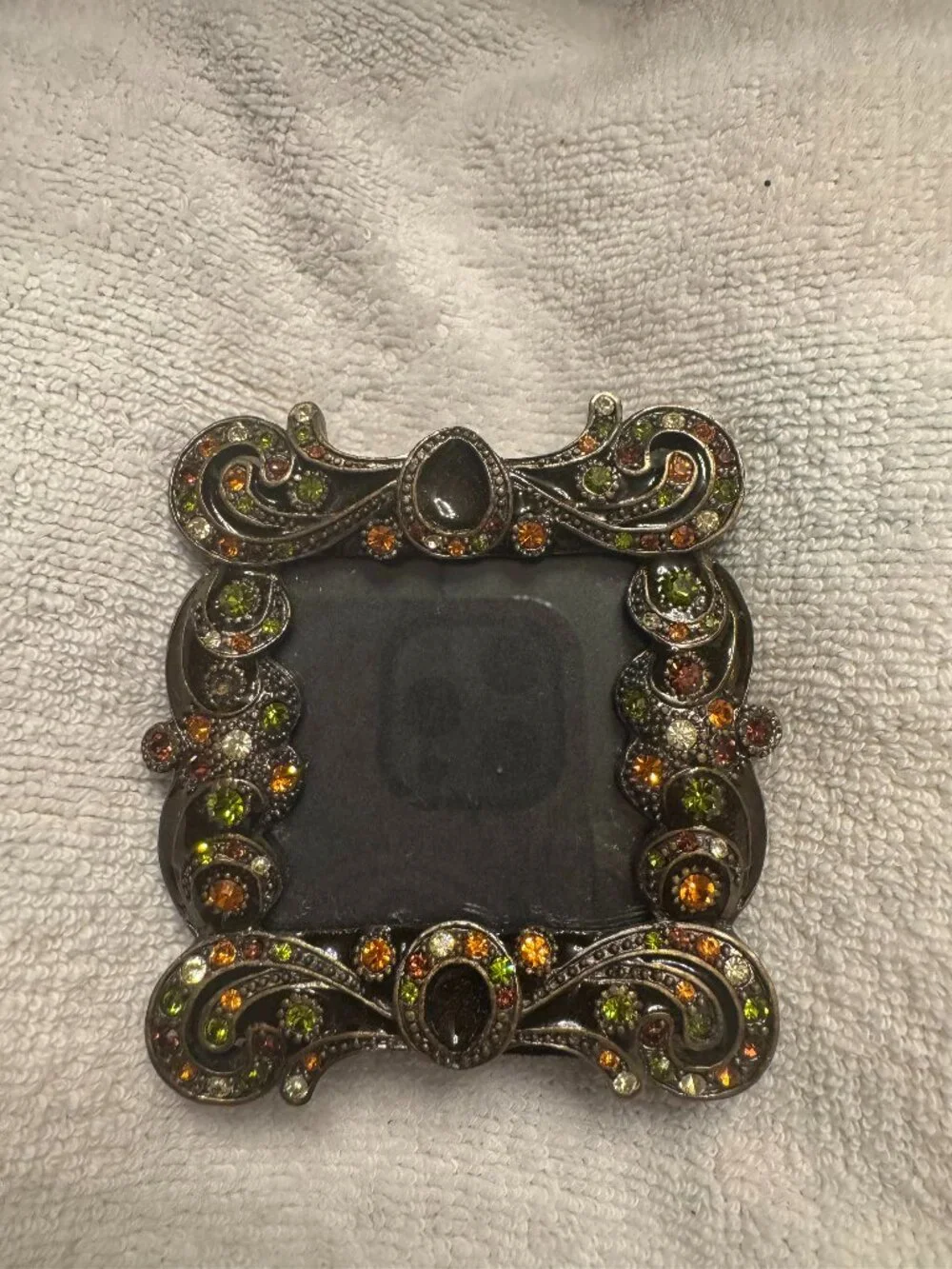 Ornate, bejeweled square frame, 2